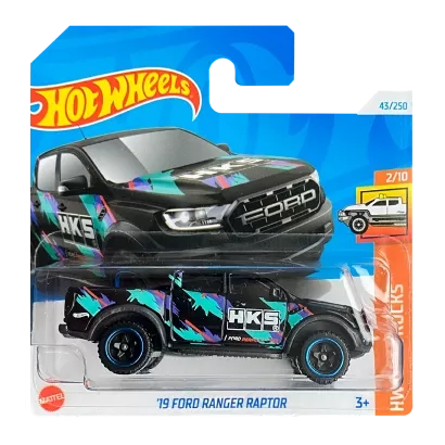 Машинка Базова Hot Wheels '19 Ford Ranger Raptor HKS Hot Trucks 1:64 HTC29 Black