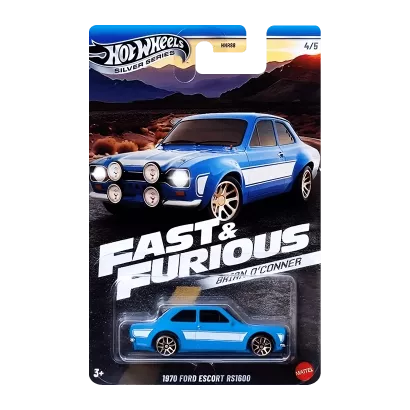 Тематична Машинка Hot Wheels 1970 Ford Escort RS1600 Brian O'Conner Fast & Furious 1:64 JBY32 Blue