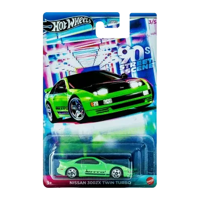 Тематична Машинка Hot Wheels Nissan 300ZX Twin Turbo '90s Street Scene 1:64 JCB59 GDG44 Green