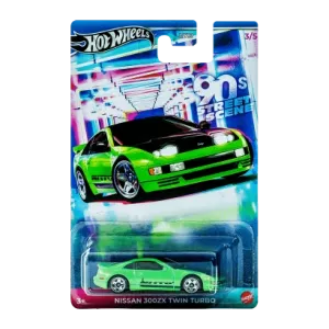 Тематична Машинка Hot Wheels Nissan 300ZX Twin Turbo '90s Street Scene 1:64 JCB59 GDG44 Green