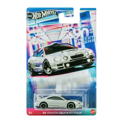 Тематична Машинка Hot Wheels '95 Toyota Celica GT-Four '90s Street Scene 1:64 JCB60 GDG44 Silver
