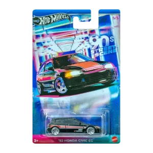 Тематична Машинка Hot Wheels '92 Honda Civic EG '90s Street Scene 1:64 JCB56 GDG44 Black