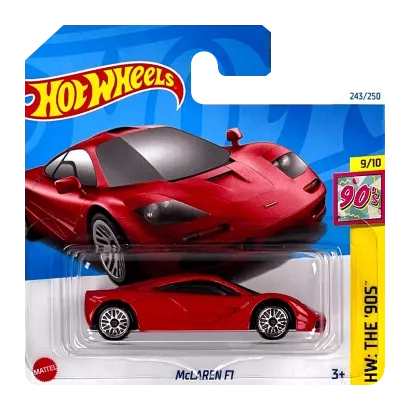 Машинка Базова Hot Wheels McLaren F1 The `90S 1:64 HTB11 Red