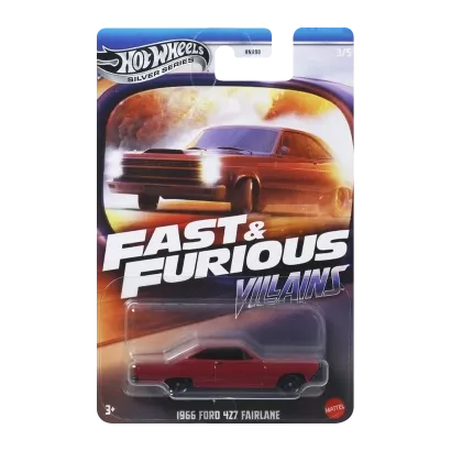 Тематична Машинка Hot Wheels 1966 Ford 427 Fairlane Villains Fast & Furious 1:64 JBY36 Red