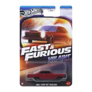 Тематична Машинка Hot Wheels 1966 Ford 427 Fairlane Villains Fast & Furious 1:64 JBY36