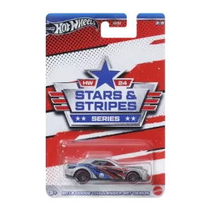 Тематична Машинка Hot Wheels '18 Dodge Challenger SRT Demon Stars & Stripes 1:64 HRW64 Silver