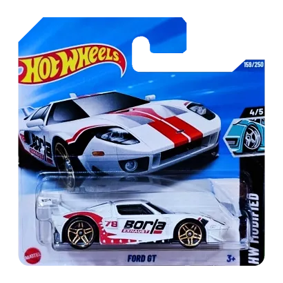 Машинка Базова Hot Wheels Ford GT Borla Modified 1:64 HYY92 White
