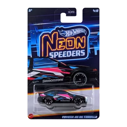 Тематична Машинка Hot Wheels Toyota AE-86 Corolla Neon Speeders 1:64 JCB03 Black