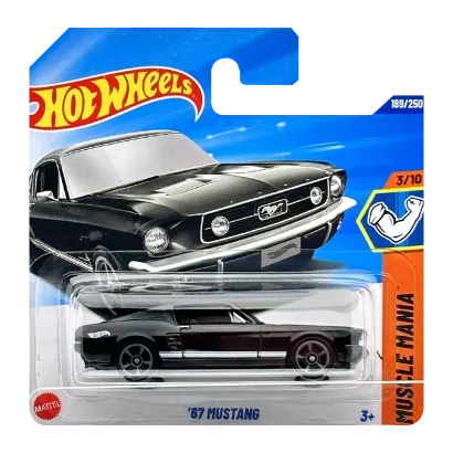 Машинка Базова Hot Wheels '67 Mustang Muscle Mania 1:64 JBB13 Black