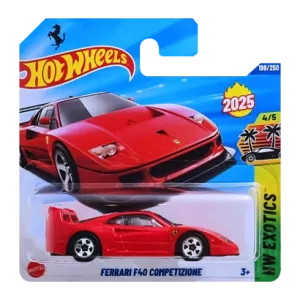 Машинка Базова Hot Wheels Ferrari F40 Competizione Exotics 1:64 HYW59 Red