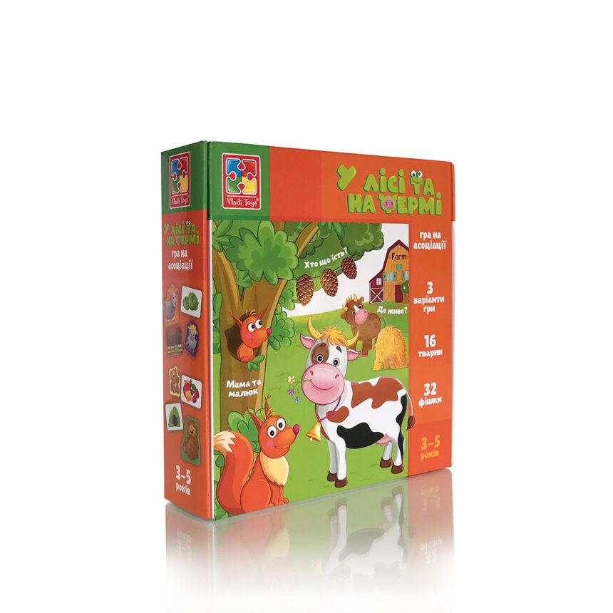 Гра на асоціації «У лісі та на фермі»