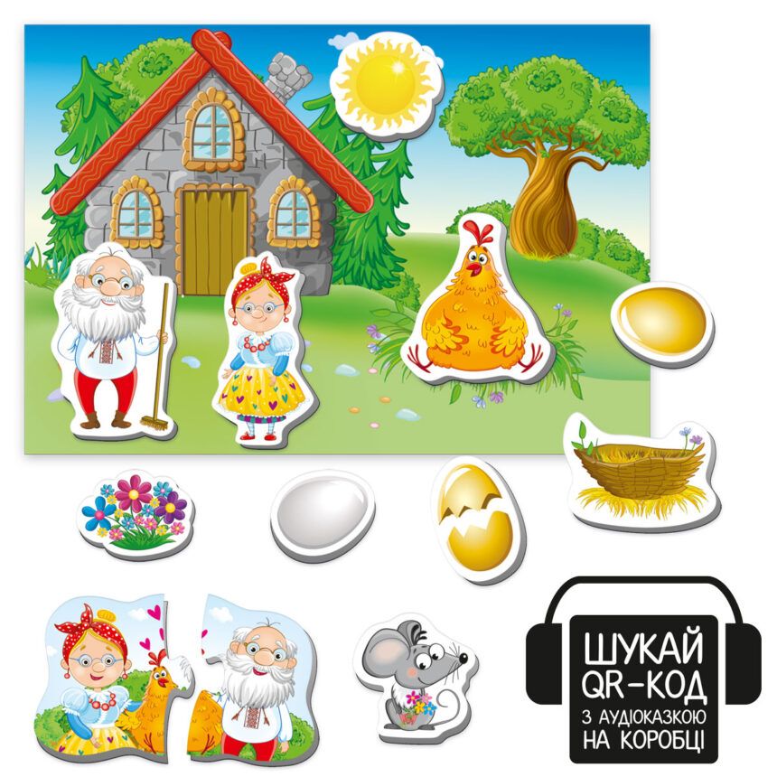 Гра настільна Vladi Toys магнітний театр з аудіоказкою Казкові голоси “Курочка Ряба”
