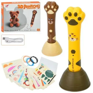 3D ручка для малювання з набором пластику та трафаретами